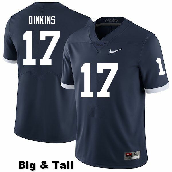 NCAA Nike Men's Penn State Nittany Lions Khalil Dinkins #17 College Football Authentic Big & Tall Navy Stitched Jersey WBS7198UQ